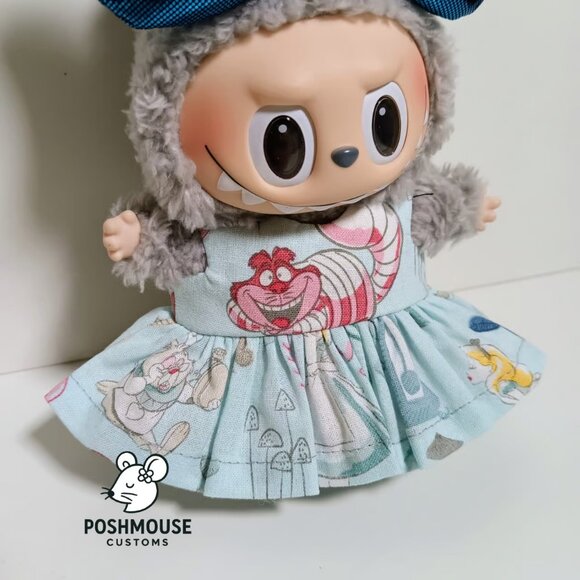 Alice in Wonderland Cheshire Cat Dress with Metallic Bow Labubu Outfit - Picture 4 of 5